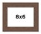 8x6 Wide Barnwood Picture Frame with UV-Resistant Acrylic & Acid Free Backing, Available in 6 Paint Finishes - Grey, Brown, White, and Black